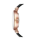 Montre Sophia en Cuir & Diamant noire