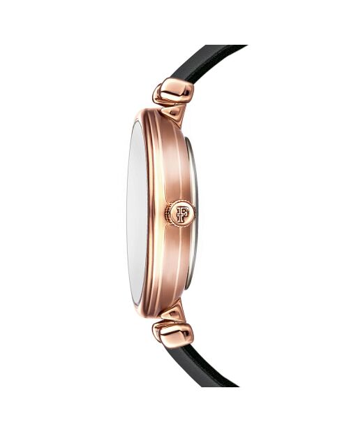 Montre Sophia en Cuir & Diamant noire