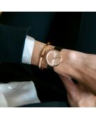 Montre Sophia en Cuir & Diamant noire