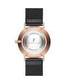 Montre Anna en Acier & Diamant noire