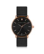 Montre Anna en Acier & Diamant noire