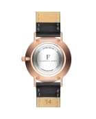Montre Anna en Cuir & Diamant noire