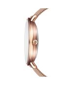 Montre Clémentine en Acier & Diamant rose doré