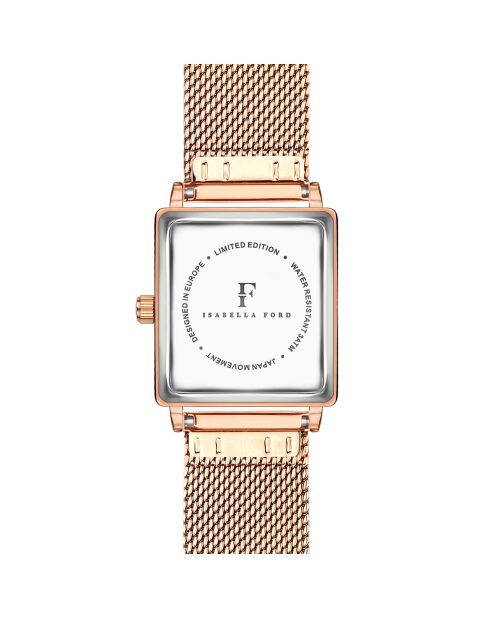 Montre Patricia en Acier & Diamant rose doré
