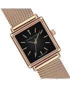 Montre Patricia en Acier & Diamant rose doré