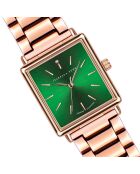 Montre Elisabeth en Acier & Diamant rose doré
