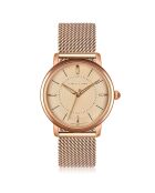 Montre Mathilda en Acier & Diamant rose doré