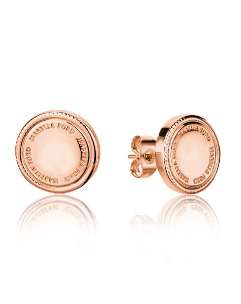 Boucles d'oreilles Claudia en Acier rose doré