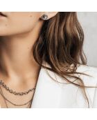 Boucles d'oreilles Claudia en Acier argenté