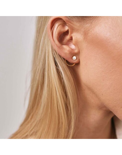 Boucles d'oreilles Emma en Acier doré