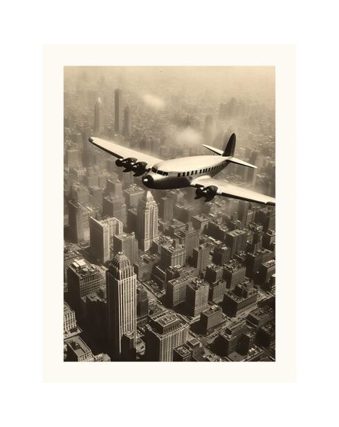 Affiche Old Postcard 06 noir/blanc - 30x40 cm