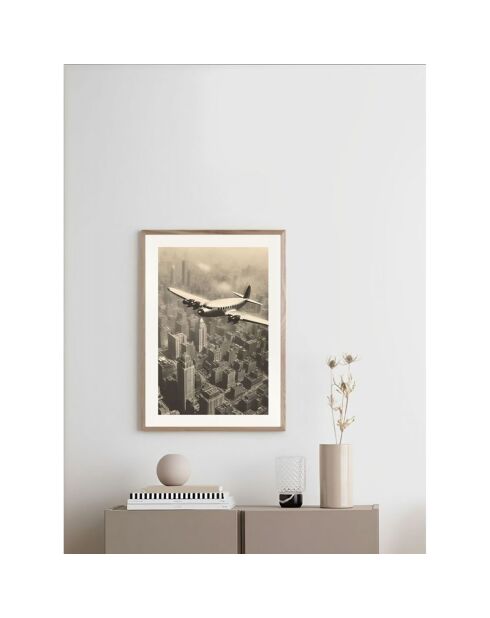 Affiche Old Postcard 06 noir/blanc - 30x40 cm