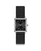 Montre Léa en Acier & Diamants noire