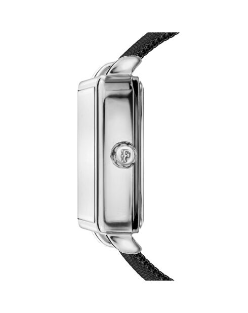 Montre Léa en Acier & Diamants noire