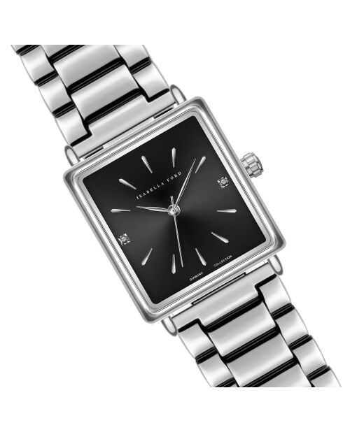 Montre Léa en Acier & Diamants argentée