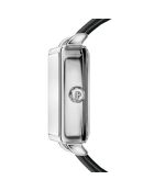 Montre Léa en Cuir & Diamants noire