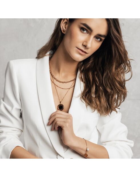 Collier Arielle en Acier rose doré