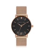  Set Montre Femme 2 Bracelets Naomi en Acier & Diamant rose doré/noir