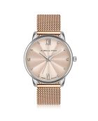 Set Montre Femme 2 Bracelets Skylar en Acier & Diamants argenté/rose doré