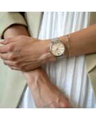 Set Montre Femme 2 Bracelets Skylar en Acier & Diamants argenté/rose doré
