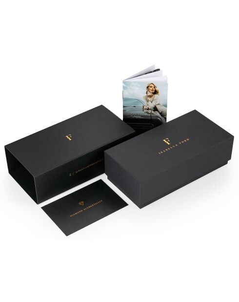  Set Montre Femme 2 Bracelets Naomi en Acier & Diamant rose doré/noir