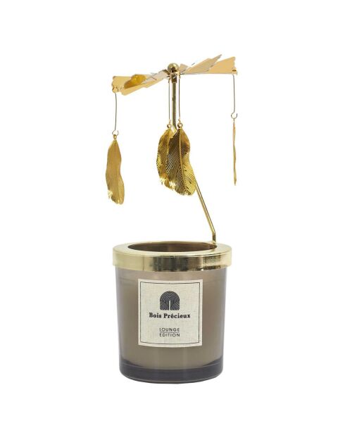 Bougie parfumée Carrousel noir/doré - 7x8x7 cm