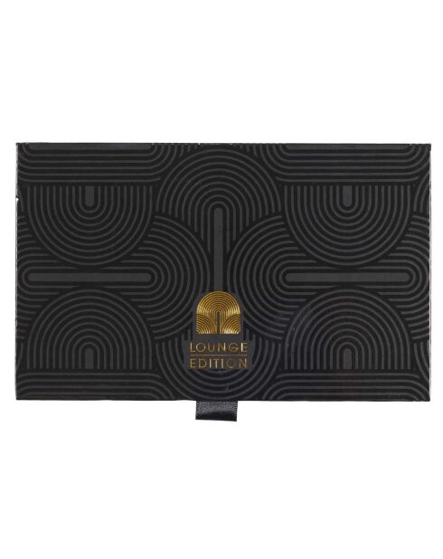 Coffret 2 bougies parfumées Lounge noir/doré - 7x8x7 cm