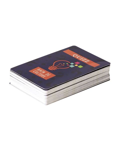 Geurkaars en meerkleurige Quiz Culture-kaart