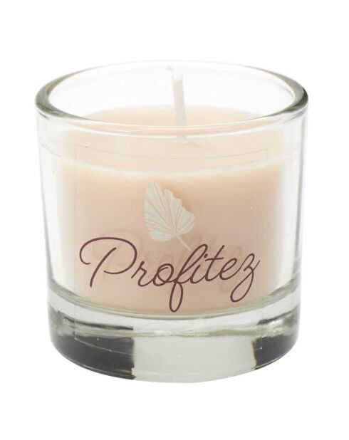 Adventskalender 24 Duftkerzen weiß/braun - 21,4x30,5x12 cm