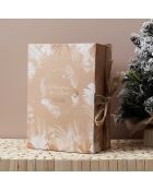 Calendrier de l'avent 24 bougies parfumées blanc/marron - 21.4x30.5x12 cm