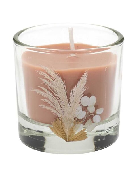 Adventskalender 24 Duftkerzen weiß/braun - 21,4x30,5x12 cm