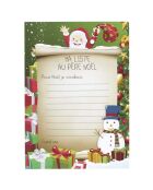 4 cartas a Papá Noel para decorar en negro/blanco/rojo - 23x31x2 cm