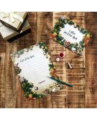 4 cartas a Papá Noel para decorar en negro/blanco/rojo - 23x31x2 cm
