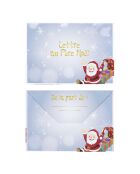 4 cartas a Papá Noel para decorar en negro/blanco/rojo - 23x31x2 cm