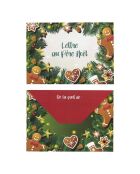 4 cartas a Papá Noel para decorar en negro/blanco/rojo - 23x31x2 cm