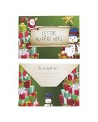 4 cartas a Papá Noel para decorar en negro/blanco/rojo - 23x31x2 cm