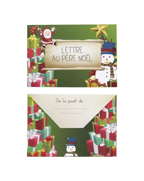 4 cartas a Papá Noel para decorar en negro/blanco/rojo - 23x31x2 cm