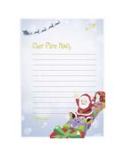 4 cartas a Papá Noel para decorar en negro/blanco/rojo - 23x31x2 cm