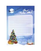 4 cartas a Papá Noel para decorar en negro/blanco/rojo - 23x31x2 cm