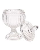 2 Bombonnières ronde sur pieds transparentes - D.8 cm