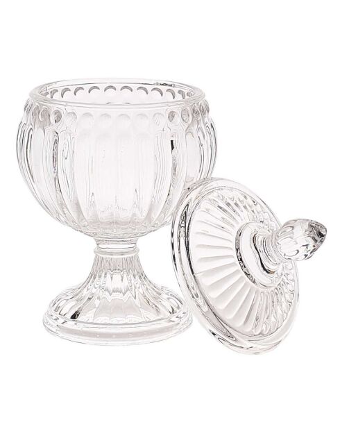 2 Bombonnières ronde sur pieds transparentes - D.8 cm