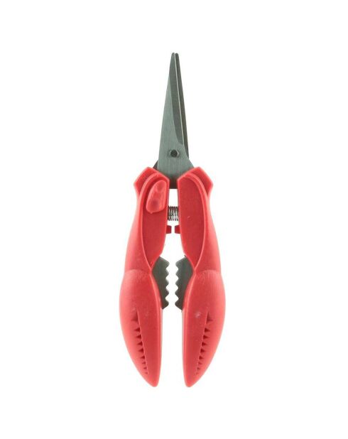 Ciseaux pince à crustacés rouge - 17.8x2x5.5 cm