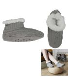 Bottine souple adultes grise - 25x9.5x13 cm