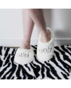 Ballerines Sherpa blanche - 13.5x30x7 cm