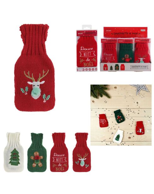 3 Chaufferettes de poche Noël coloris aléatoire multicolore - 8x12.5x1 cm