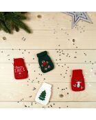 3 Chaufferettes de poche Noël coloris aléatoire multicolore - 8x12.5x1 cm
