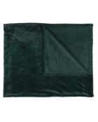 Plaid flanelle embossé vert sapin - 120x150 cm