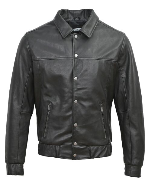 Veste en Cuir Yan noire