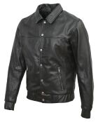 Veste en Cuir Yan noire
