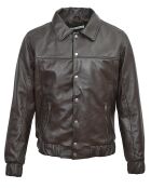 Veste en Cuir Yan marron